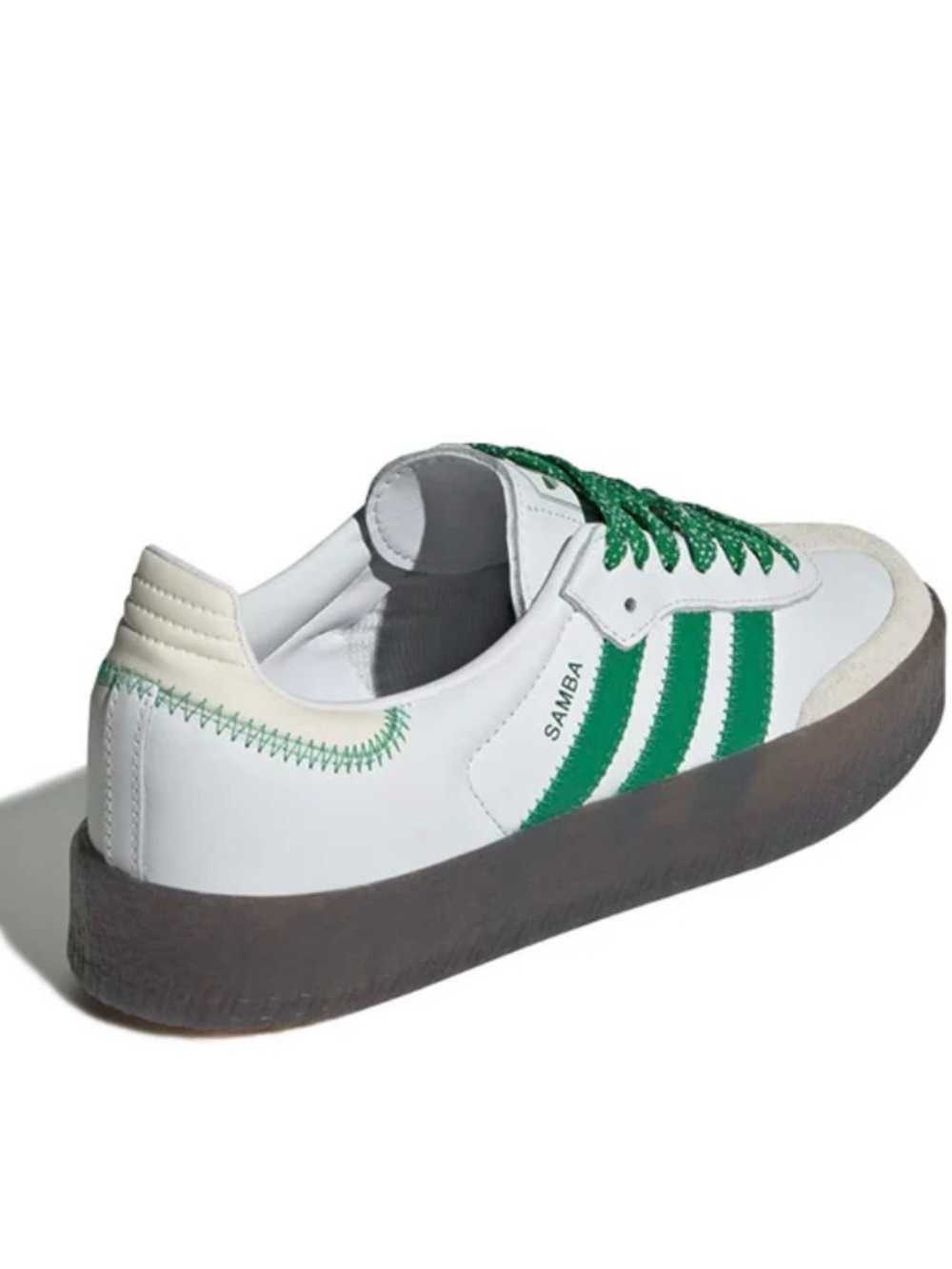 Adidas Samba White and Green Sneakers